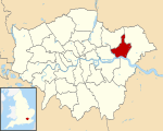 Barking and Dagenham UK locator map